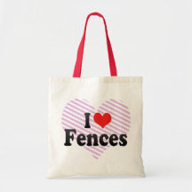 I Love Fences Tote Bags