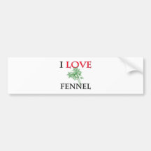 I Love Fennel Bumper Stickers