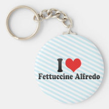 I Love Fettuccine Alfredo Key Chains