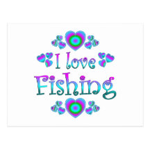 I Love Fishing Post Card