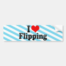 I Love Flipping Bumper Sticker