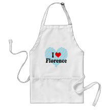I Love Florence, Italy Aprons