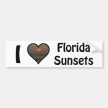 I Love Florida Sunsets Bumper Sticker