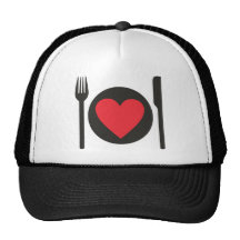 i love food mesh hats