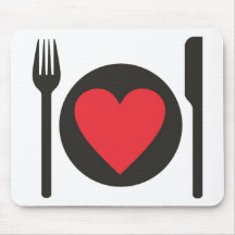 i love food mousepads