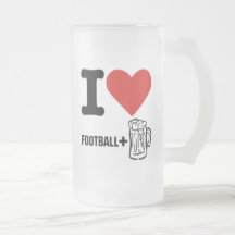 I love-football-beer coffee mugs
