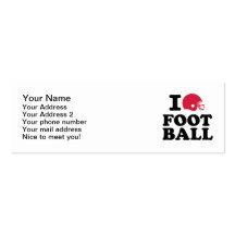 I love Football helmet Business Card Template