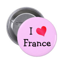 I Love France Button
