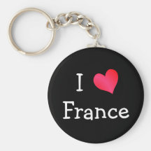 I Love France Key Chain
