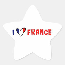 I Love France Stickers