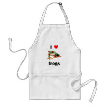 I Love  Frogs Aprons