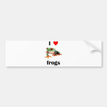 I Love  Frogs Bumper Stickers