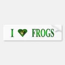 I Love Frogs Bumpersticker Bumper Stickers