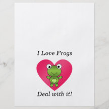 I love frogs deal with it flyer