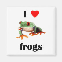 I Love  Frogs Fridge Magnets