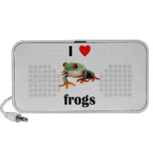I Love  Frogs Mp3 Speakers
