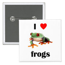 I Love  Frogs Pin