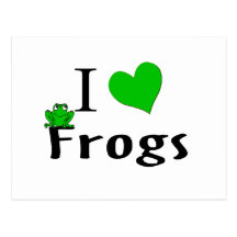 I Love Frogs Postcard