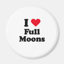 I love full moons refrigerator magnets
