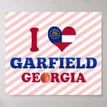 I Love Garfield, Georgia Posters