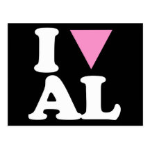 I LOVE GAY AL - WHITE -.png Post Card