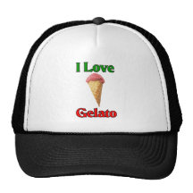 I Love Gelato (Italian Ice Cream) Hats