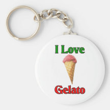 I Love Gelato (Italian Ice Cream) Key Chain