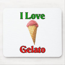 I Love Gelato (Italian Ice Cream) Mouse Pad
