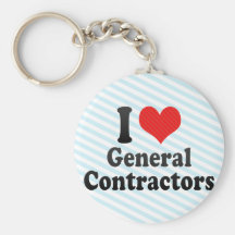 I Love General Contractors Keychains