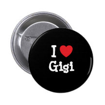 I love Gigi heart T-Shirt Pin