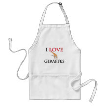 I Love Giraffes Apron