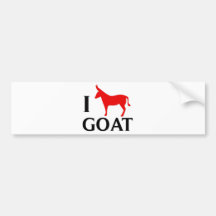 I Love Goat Bumper Sticker