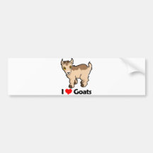 I Love Goats Bumper Stickers