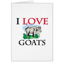 I Love Goats Greeting Cards