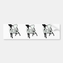I LOVE GOATS LOGO ICON BUMPER STICKERS