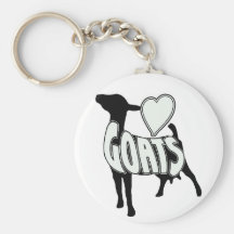 I LOVE GOATS LOGO ICON KEYCHAINS