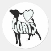 I LOVE GOATS LOGO ICON STICKER