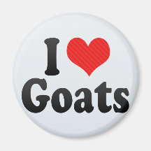 I Love Goats Refrigerator Magnet