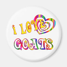 I LOVE GOATS REFRIGERATOR MAGNETS