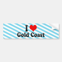 I Love Gold Coast, Australia Bumper Stickers
