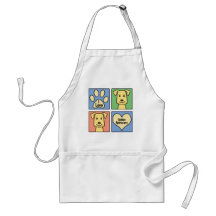 I Love Golden Retrievers Apron