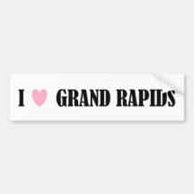 I Love Grand Rapids Bumper Sticker