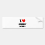 I Love Grizzly Bears Bumper Stickers