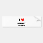 I Love Grizzly Bears Bumper Stickers