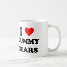 I Love Gummy Bears Coffee Mugs