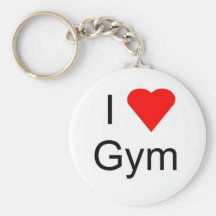 I love gym keychain