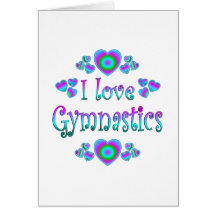 I Love Gymnastics Card