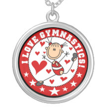 I Love Gymnastics Necklaces