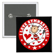 I Love Gymnastics Pin