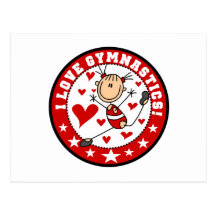 I Love Gymnastics Post Cards